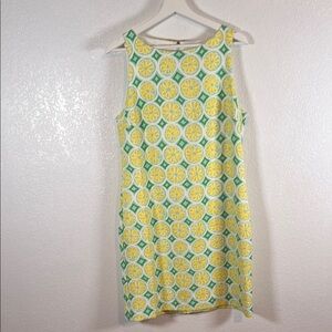 Sail to Sable Lemon Slice Shift Dress Size Medium NWT Preppy Costal Summer